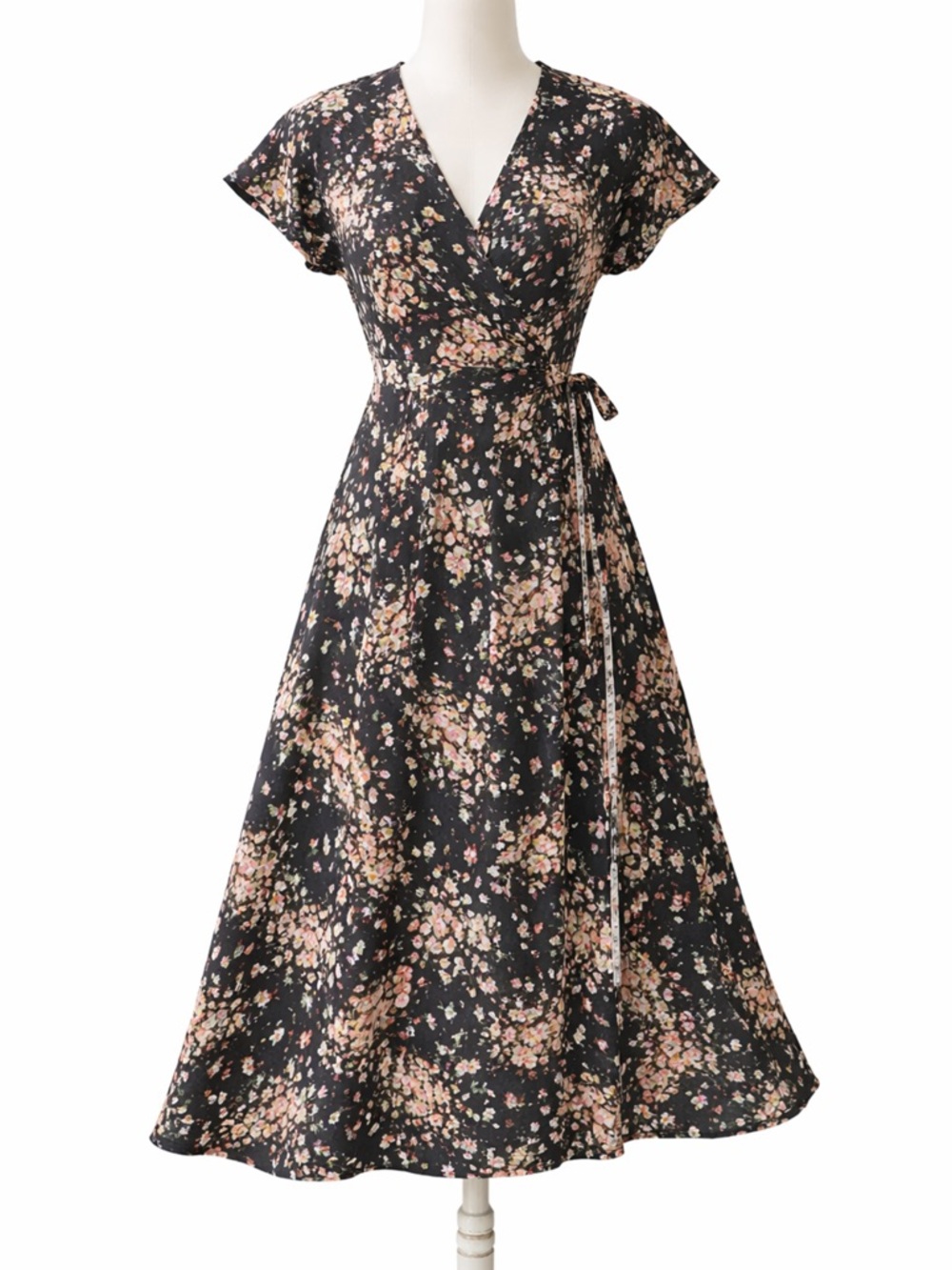 Whistles Jersey Wrap Short Sleeve Dress Size 8